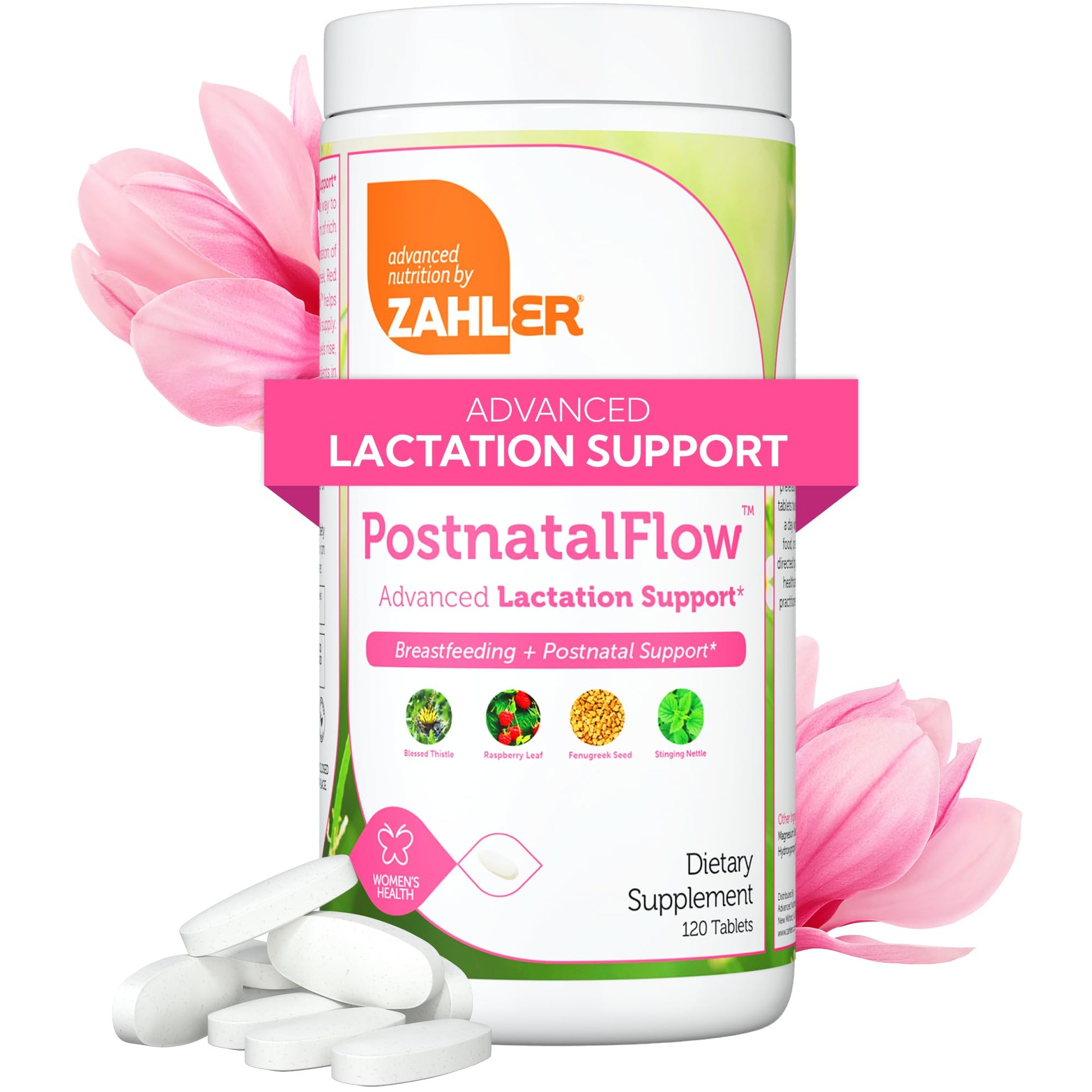 Zahler Postnatal Flow for Advanced Lactation Support, Breastfeeding + Postnatal Support, 120 Tablets. - dailyvitalstore