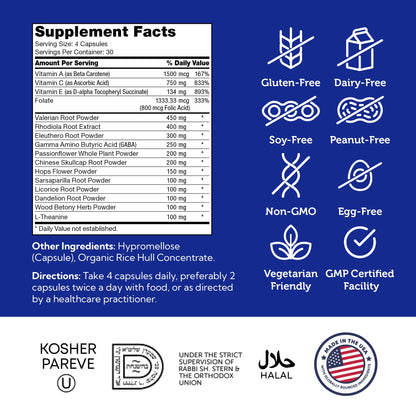 Zahler StressMaster, Relaxation Support Supplement, Promotes Natural Calm, Certified Kosher 120 Capsules - dailyvitalstore