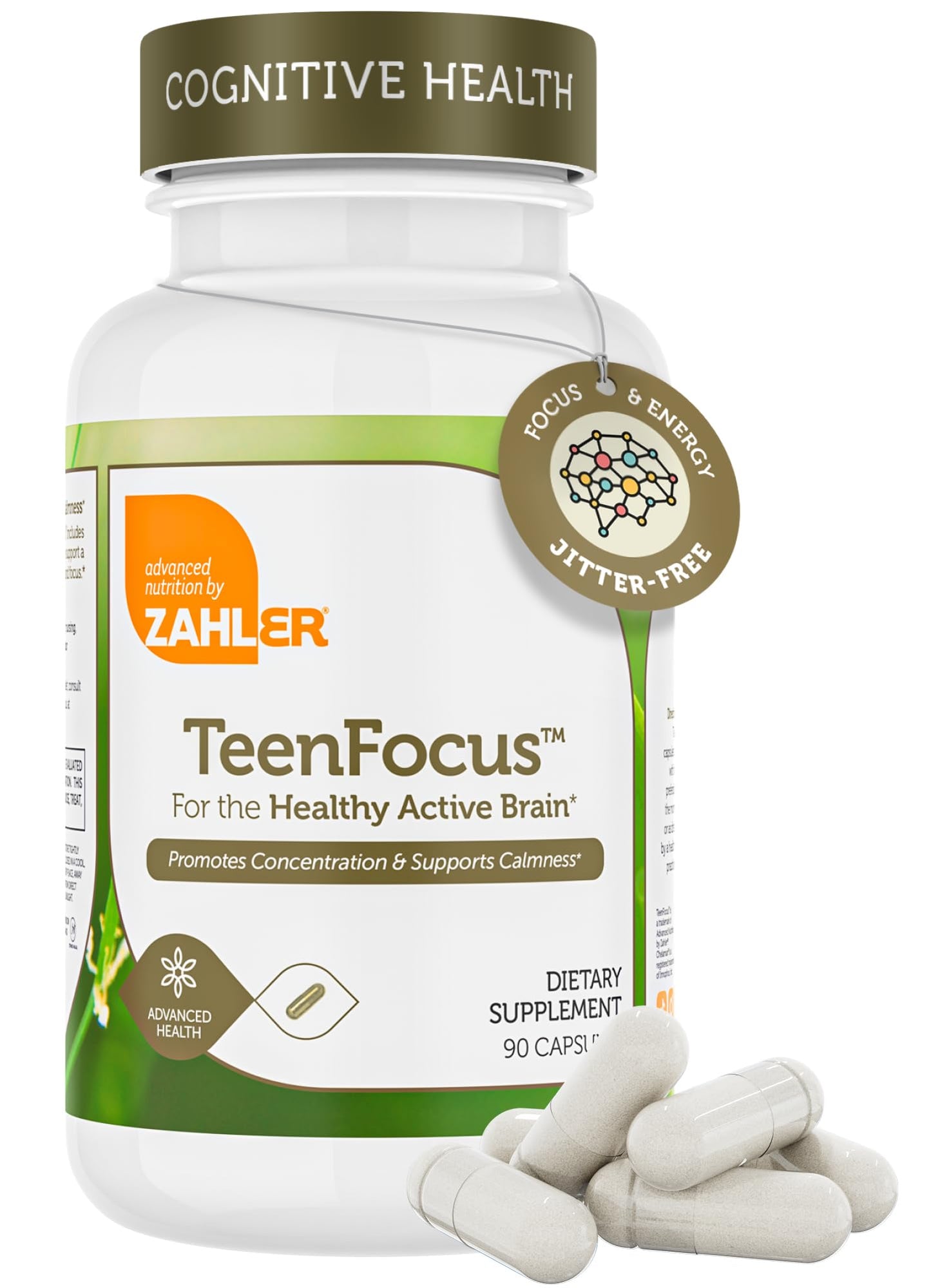 Zahler TeenFocus, Advanced Formula for Improved Focus & Concentration, Certified Kosher, 90 Capsules - dailyvitalstore