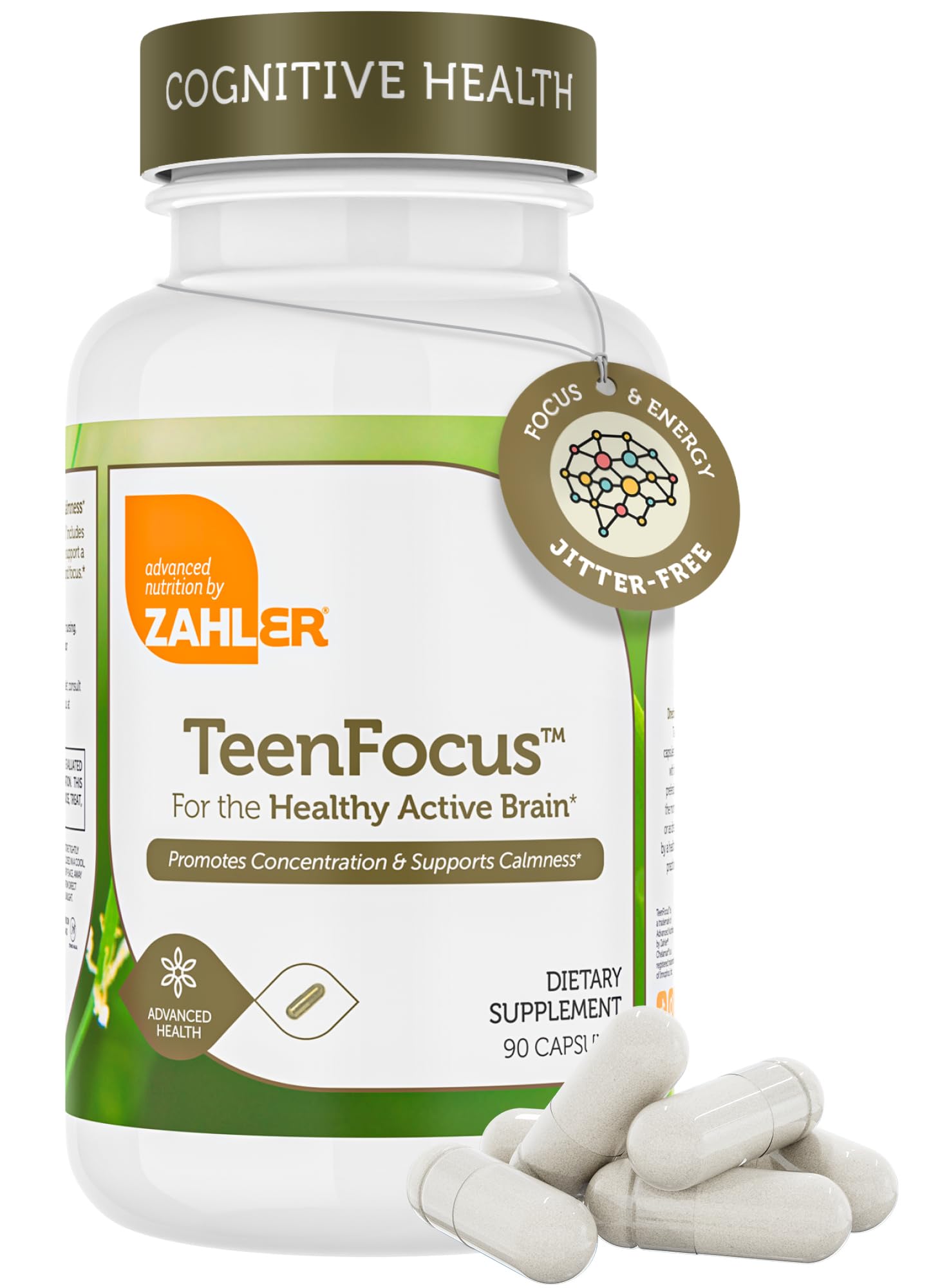 Zahler TeenFocus, Advanced Formula for Improved Focus & Concentration, Certified Kosher, 90 Capsules - dailyvitalstore