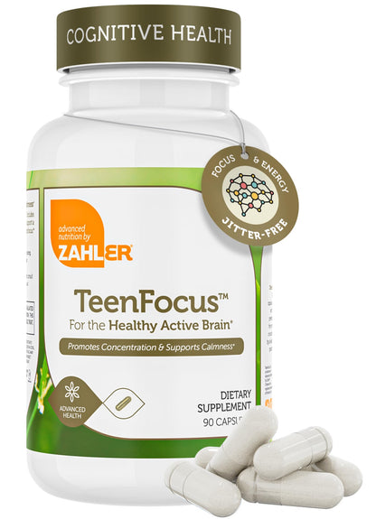 Zahler TeenFocus, Advanced Formula for Improved Focus & Concentration, Certified Kosher, 90 Capsules - dailyvitalstore