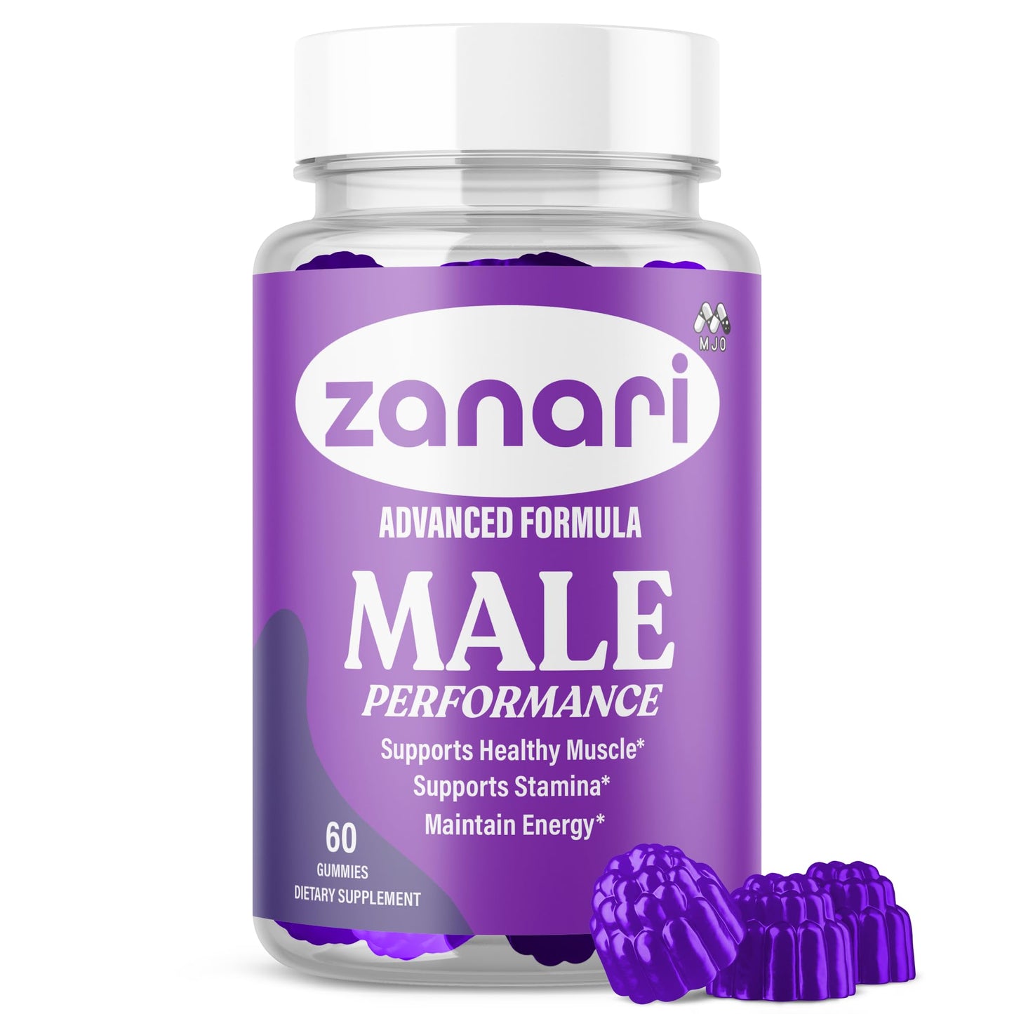 Zanari Gummies, Official Zanari Gummys for Men with All Natural Ingredients, Advanced Formula for Optimal Health & Total Wellness Support with Maximum Strength Active Lifestyle Vitamins (60 Gummies) - dailyvitalstore