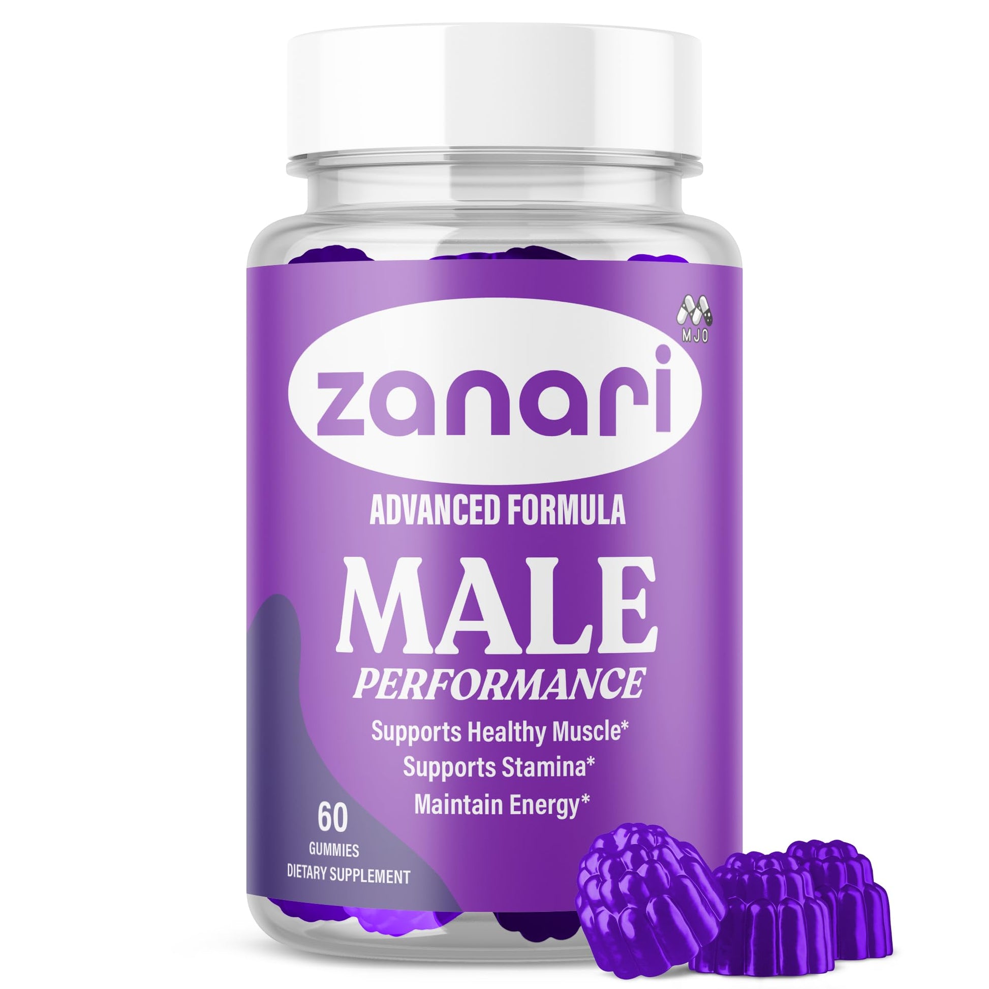 Zanari Gummies, Official Zanari Gummys for Men with All Natural Ingredients, Advanced Formula for Optimal Health & Total Wellness Support with Maximum Strength Active Lifestyle Vitamins (60 Gummies) - dailyvitalstore
