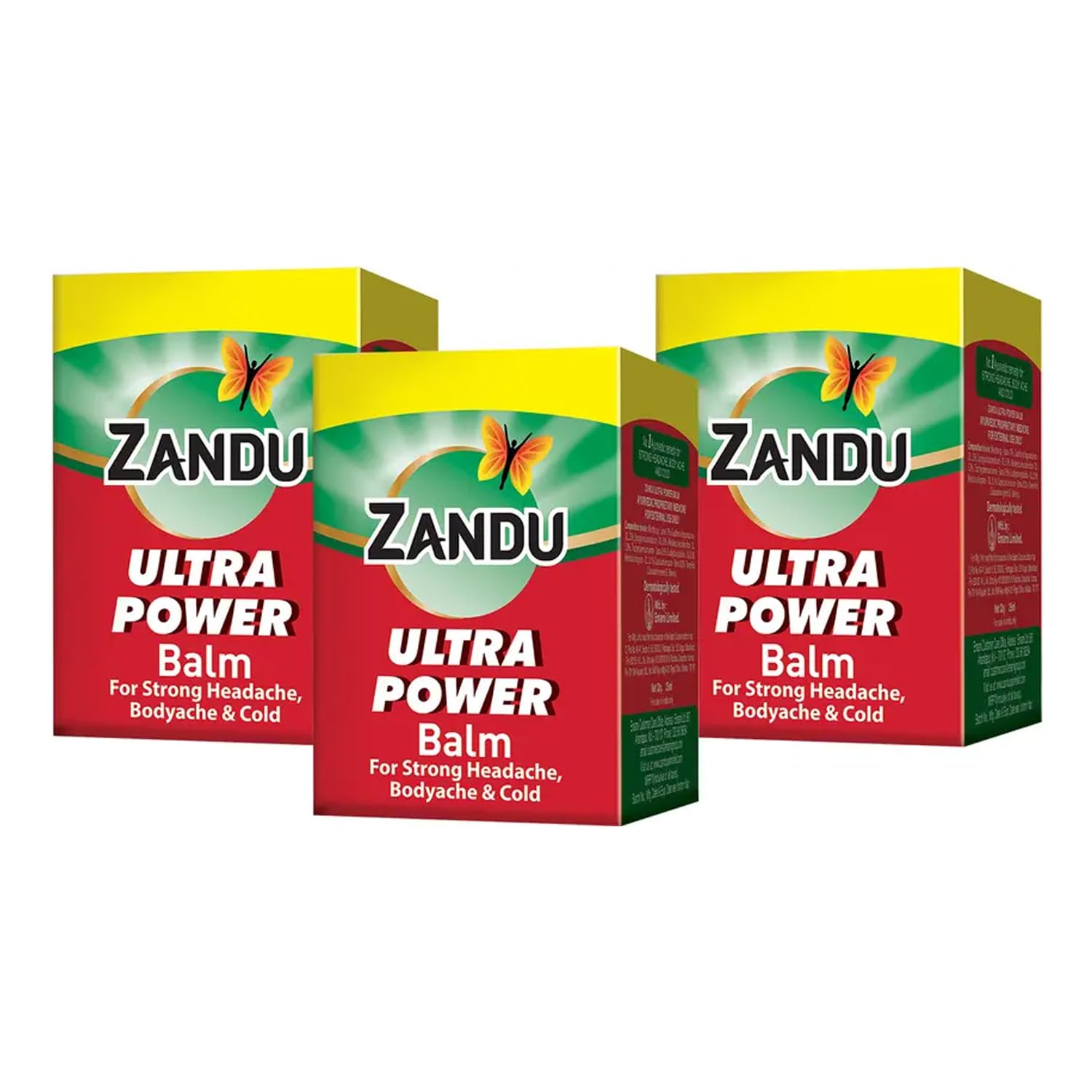 Zandu Ultra Red Balm | Ayurvedic Balm with Menthol, Camphor, Eucalyptus Oil | Relieves from Bodyache, Cold & Muscle Stiffness | Non Greasy & Fast Acting | 0.85 Fl Oz (Pack of 1) - dailyvitalstore