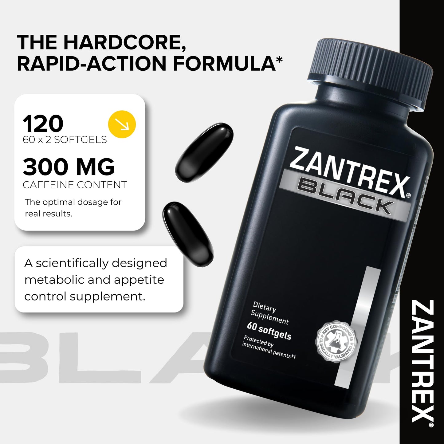 Zantrex Black – Naturally Boost & Metabolism Support | Thermogenic Energy, Formula | 60 Pills - dailyvitalstore