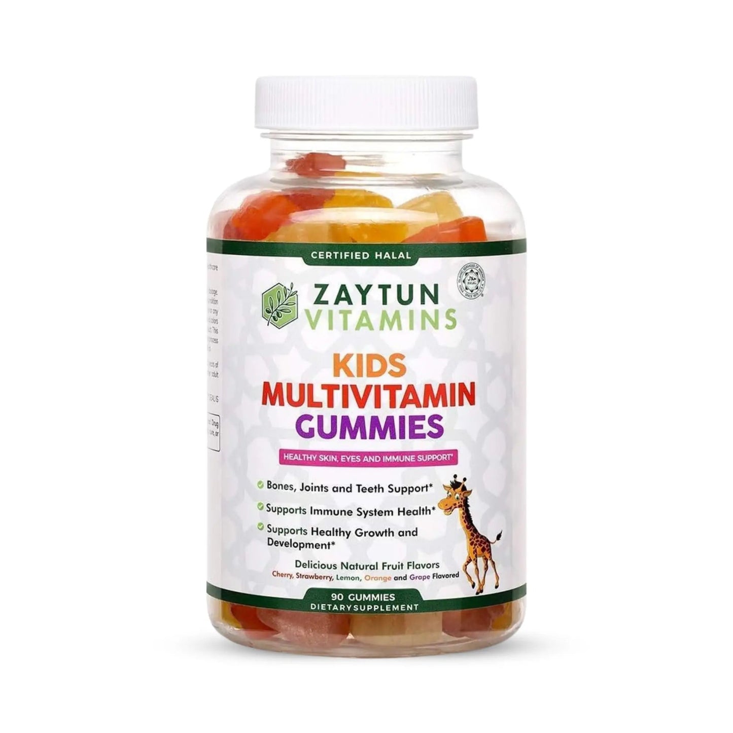Zaytun Halal Vitamins for Kids Multivitamin Gummies, Naturally Sourced Vitamin A, C, D, E, B6, B12, Biotin - Vegetarian, No Gelatin - dailyvitalstore