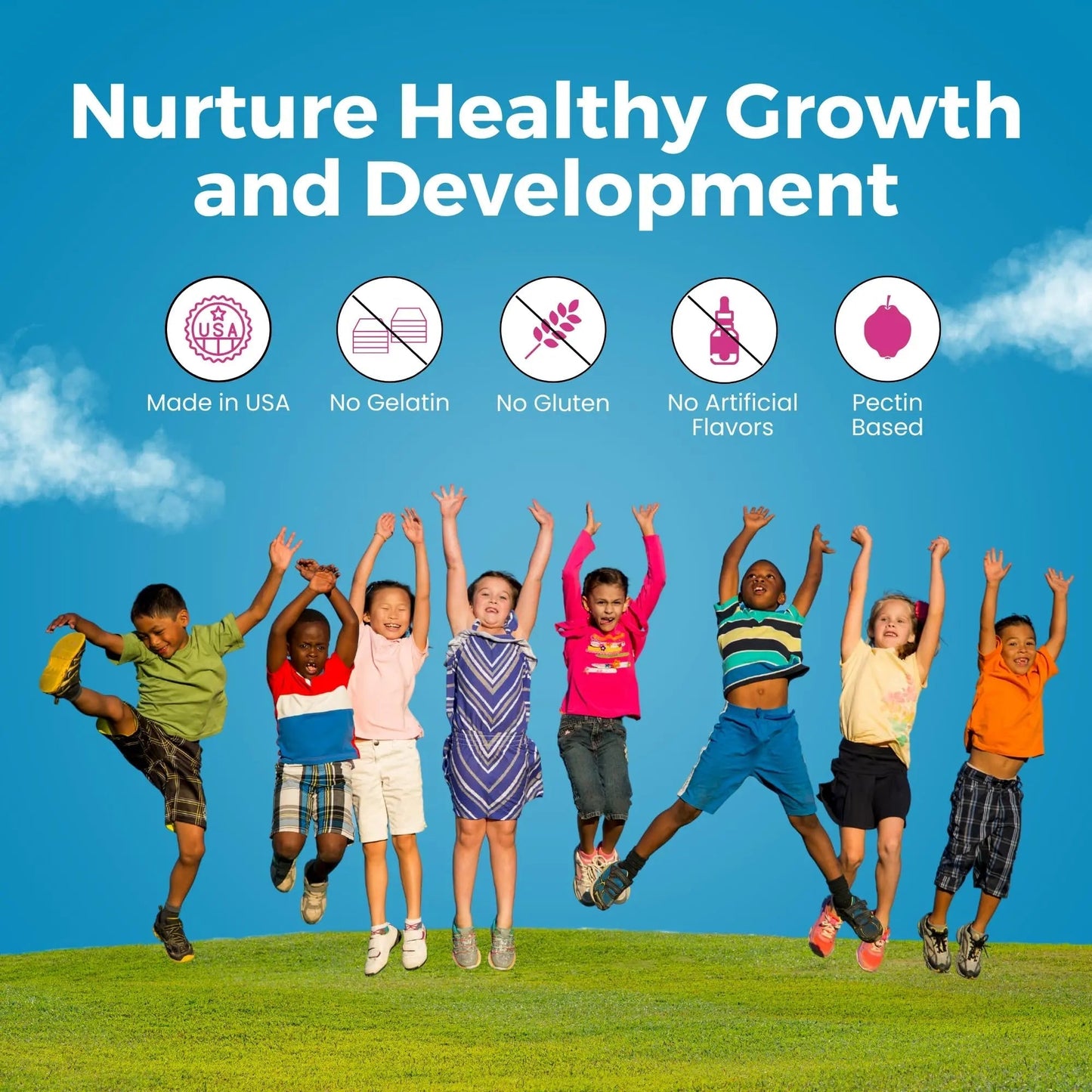 Zaytun Halal Vitamins for Kids Multivitamin Gummies, Naturally Sourced Vitamin A, C, D, E, B6, B12, Biotin - Vegetarian, No Gelatin - dailyvitalstore