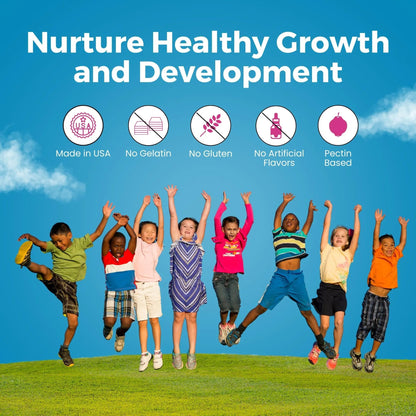 Zaytun Halal Vitamins for Kids Multivitamin Gummies, Naturally Sourced Vitamin A, C, D, E, B6, B12, Biotin - Vegetarian, No Gelatin - dailyvitalstore