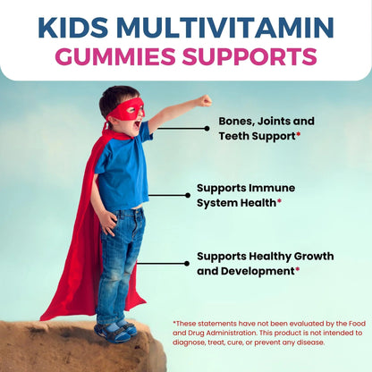 Zaytun Halal Vitamins for Kids Multivitamin Gummies, Naturally Sourced Vitamin A, C, D, E, B6, B12, Biotin - Vegetarian, No Gelatin - dailyvitalstore
