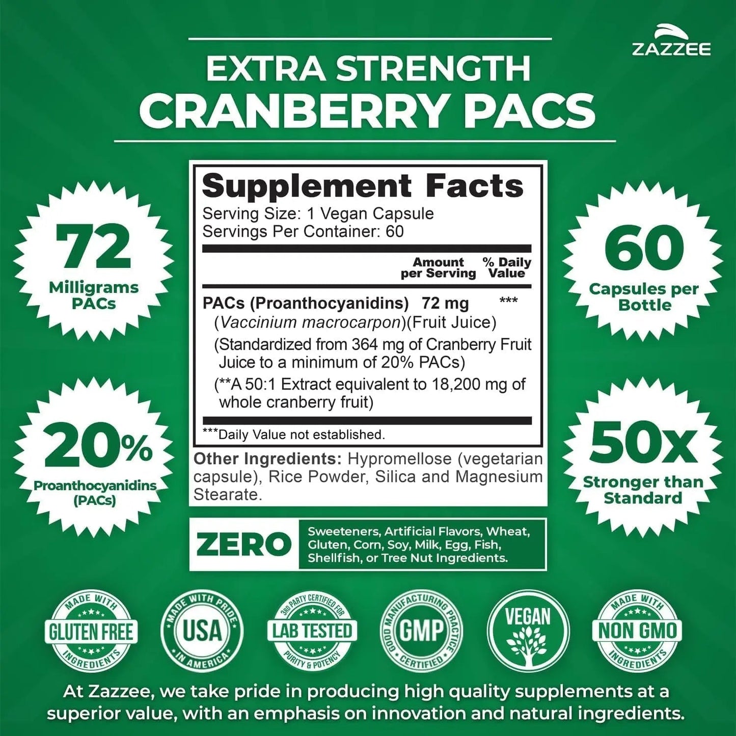 Zazzee Ultimate Urinary Tract Support Bundle | Super Concentrated Proanthocyanidin Cranberry Extract Capsules Plus D-Mannose 1000mg Capsules for UT & Bladder Cleansing (60 Servings Each) - dailyvitalstore