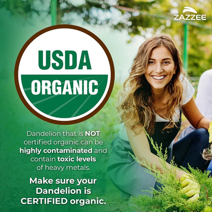 Zazzee Urinary Tract Cleanse & Detox Bundle | USDA Organic Dandelion Root Extract Capsules Plus D-Mannose 1000mg Capsules for UT & Bladder Cleansing - dailyvitalstore