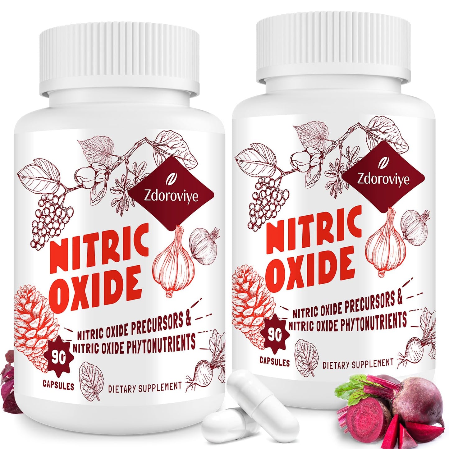 Zdoroviye Nitric Oxide Supplement for Men, 90 Capsules (2 Pack) - dailyvitalstore