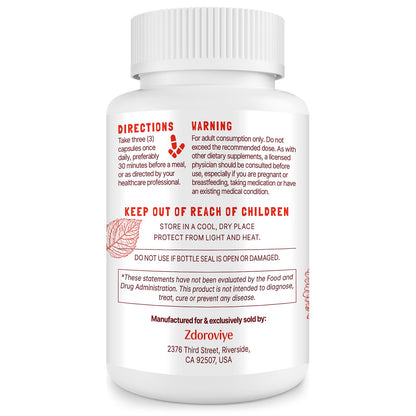 Zdoroviye Nitric Oxide Supplement for Men, 90 Capsules (2 Pack) - dailyvitalstore