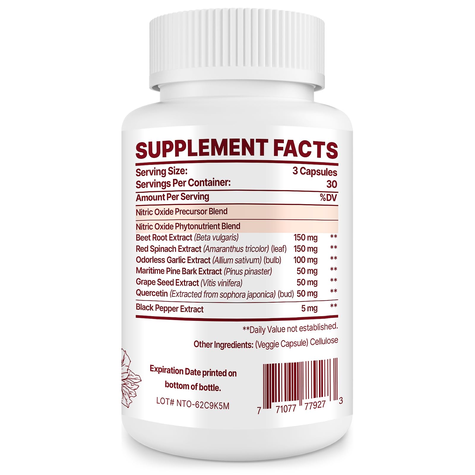 Zdoroviye Nitric Oxide Supplement for Men, 90 Capsules (2 Pack) - dailyvitalstore