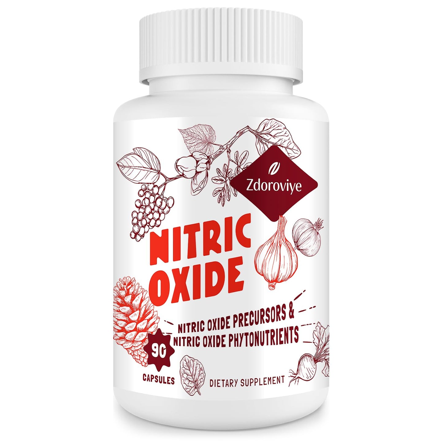 Zdoroviye Nitric Oxide Supplement for Men, 90 Capsules (2 Pack) - dailyvitalstore