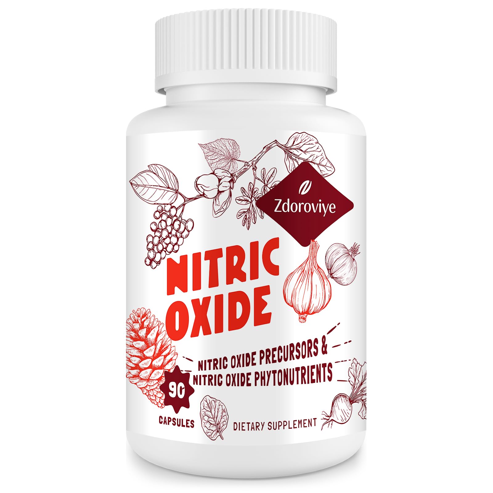 Zdoroviye Nitric Oxide Supplement for Men, 90 Capsules (2 Pack) - dailyvitalstore