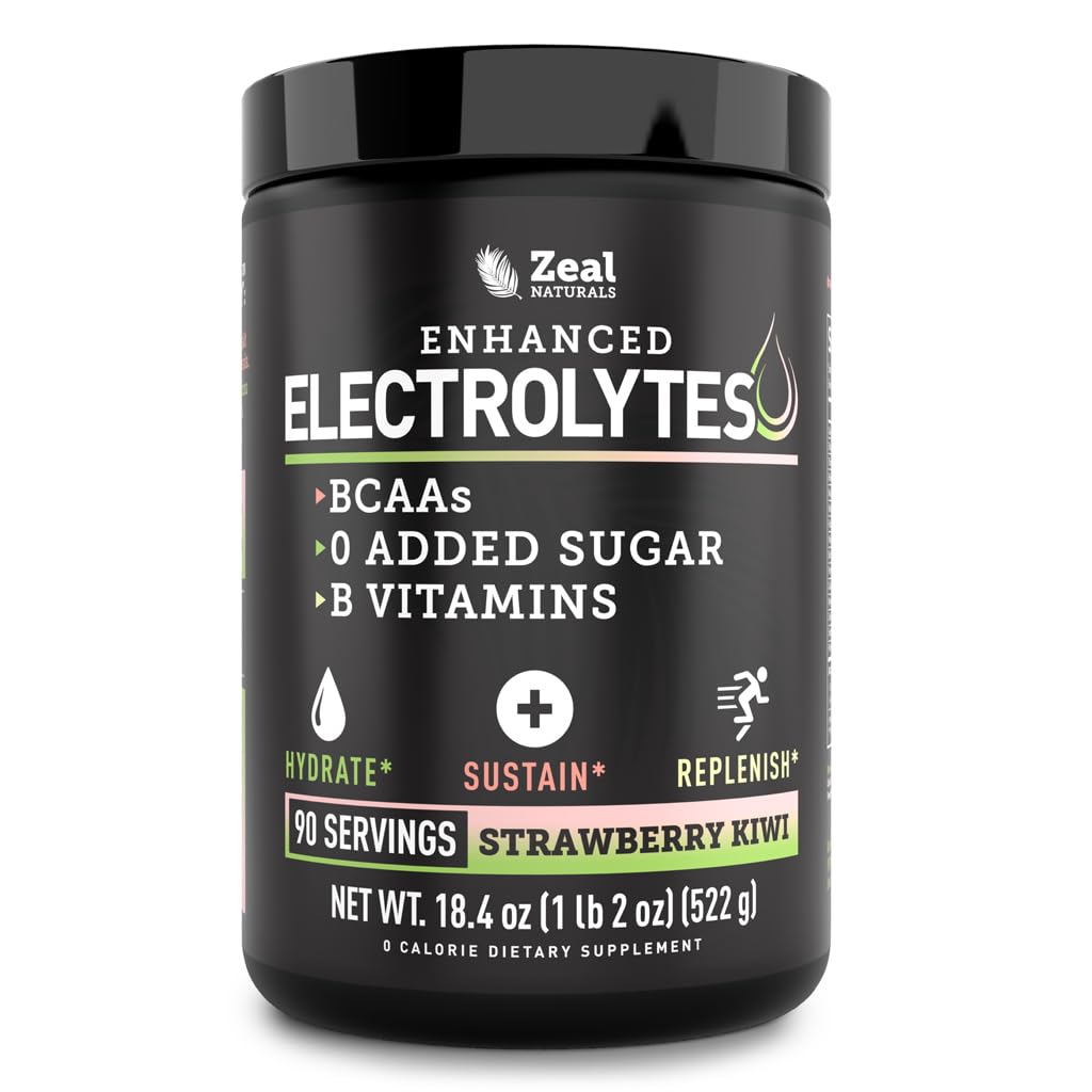Zeal Electrolyte Powder - 90 Servings | Keto Electrolytes Powder | Zero Sugar, BCAAs, B-Vitamins | Potassium, Zinc, Magnesium - dailyvitalstore