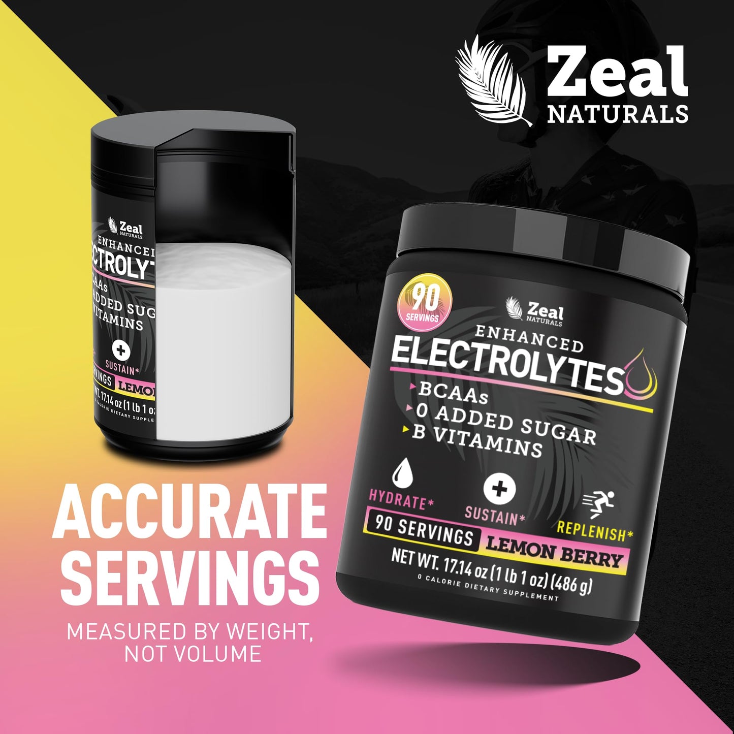 Zeal Electrolyte Powder - 90 Servings | Keto Electrolytes Powder | Zero Sugar, BCAAs, B-Vitamins | Potassium, Zinc, Magnesium - dailyvitalstore