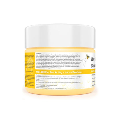 Zealand Bee Venom Professional Serum Treat, Joint & Muscle & Bone Relief Cream Gel- Soothing Effective Relief for Back, Neck, Hand, Foot, Knee, Muscle, Shoulder, Hip, Nerve, Vitamin B6, Aloe Vera, MSM - dailyvitalstore