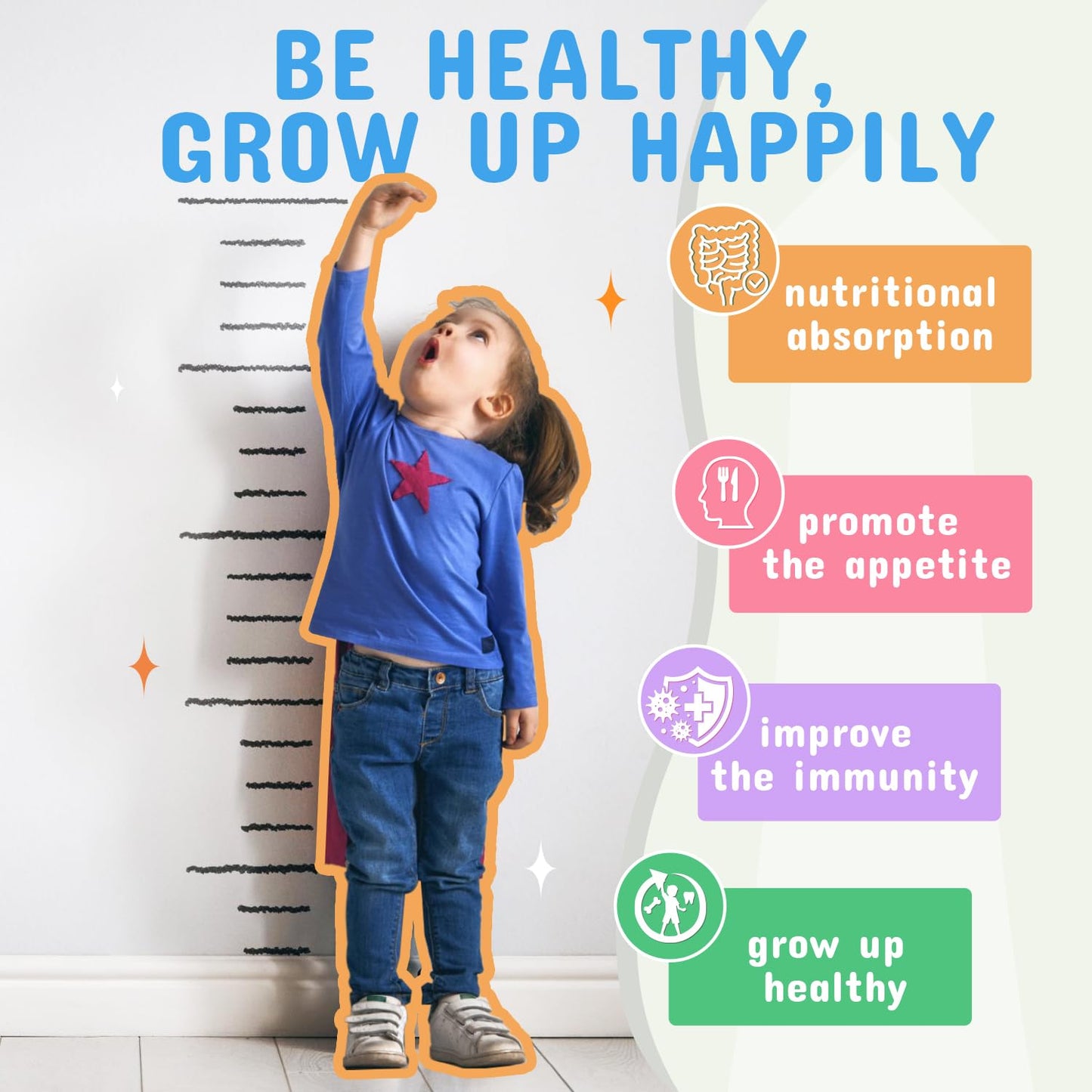 ZEBORA Kids Probiotic & Prebiotics Powder Age 3+ Support Children's Digestive & Immune System with Natural Source, Promotes Constipation Relief, Non-GMO - dailyvitalstore