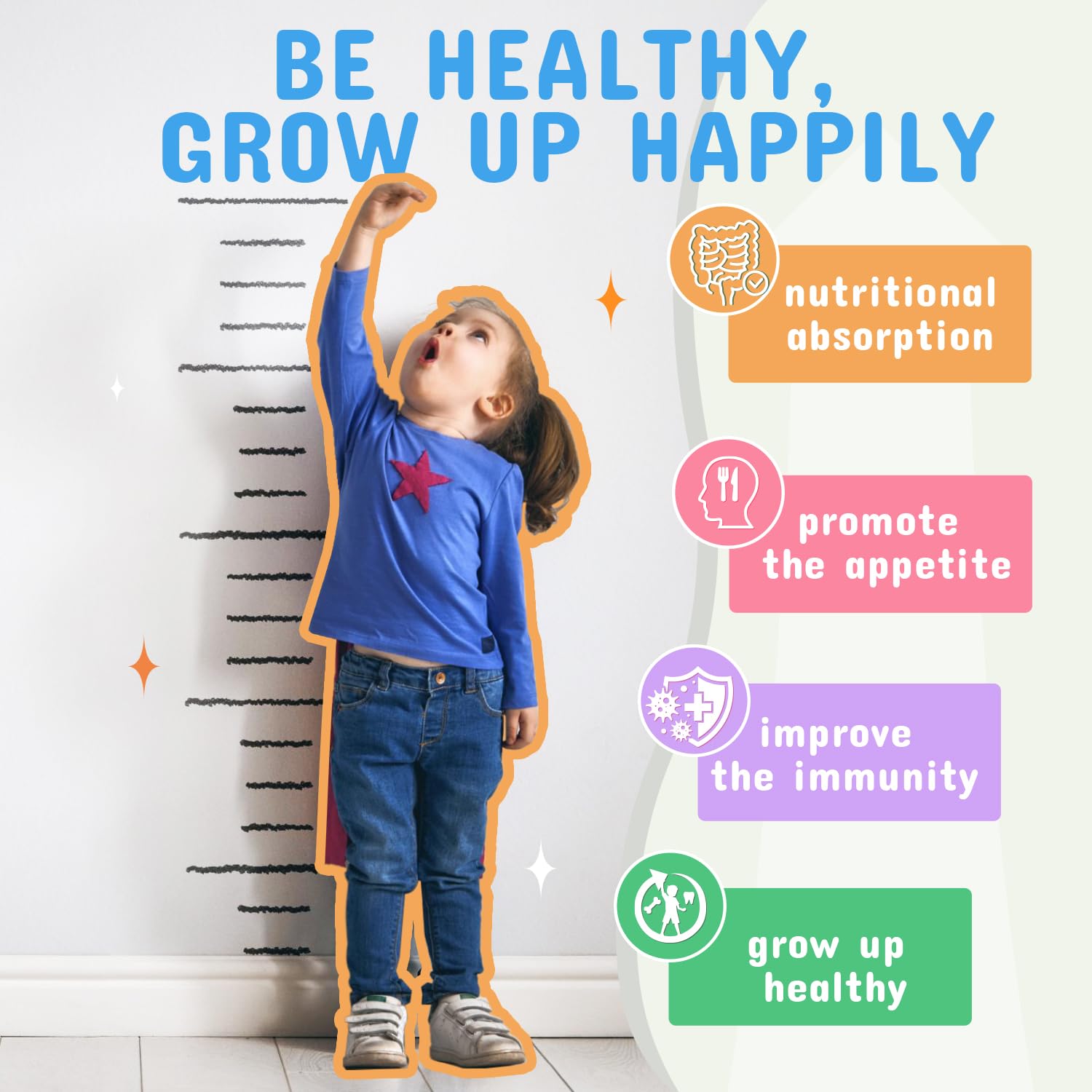 ZEBORA Kids Probiotic & Prebiotics Powder Age 3+ Support Children's Digestive & Immune System with Natural Source, Promotes Constipation Relief, Non-GMO - dailyvitalstore