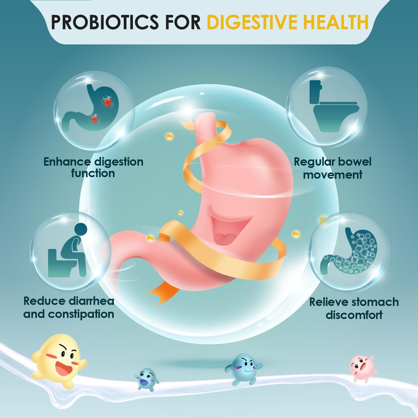 ZEBORA Probiotics for Men and Prebiotics for Digestive Health, 90 Tablets, 60 Billion CFUs for Immune and Gut Health, 10 Strains, Hypoallergenic Probiotics, - dailyvitalstore