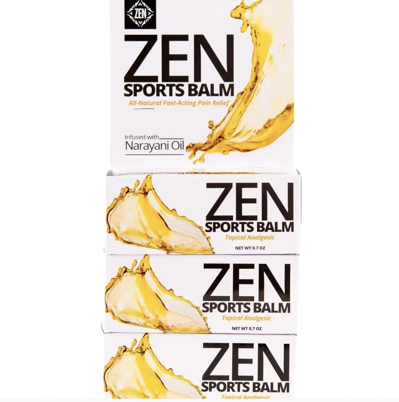 ZEN Sports Balm with Narayani Oil- Cramps, Backaches and Other Workout & Exercise Injuries, Fast-Acting (Pack of 3) - dailyvitalstore
