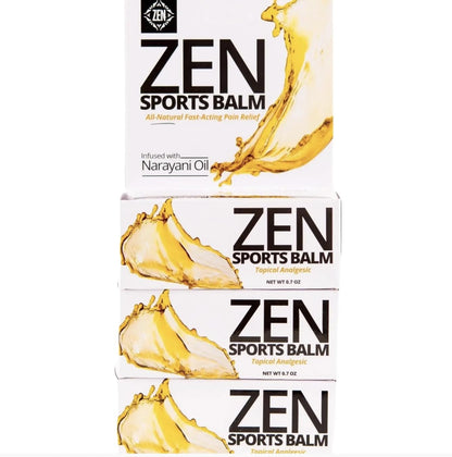ZEN Sports Balm with Narayani Oil- Cramps, Backaches and Other Workout & Exercise Injuries, Fast-Acting (Pack of 3) - dailyvitalstore