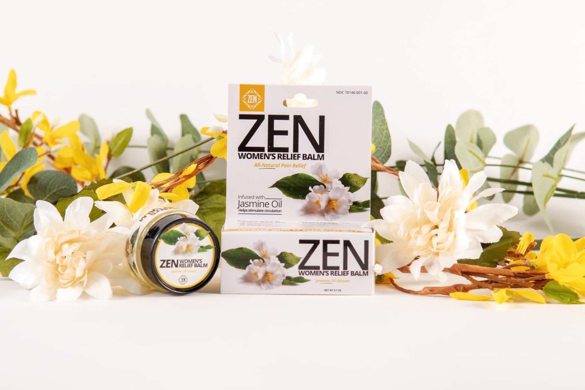 ZEN Women’s Relief Balm – Plant-Based Topical Balm Infused with Jasmine Oil – Cooling Botanical Blend – 0.7 oz – TrustedByLegends - dailyvitalstore