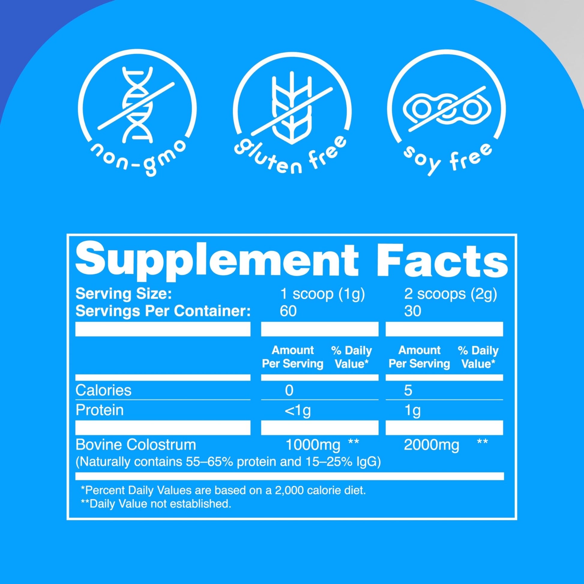 Zena Nutrition Bovine Colostrum Powder Supplement, 2000mg Pure Colostrum, Supports Immune and Digestive Health, Promotes Gut Health, Keto, Gluten Free - dailyvitalstore