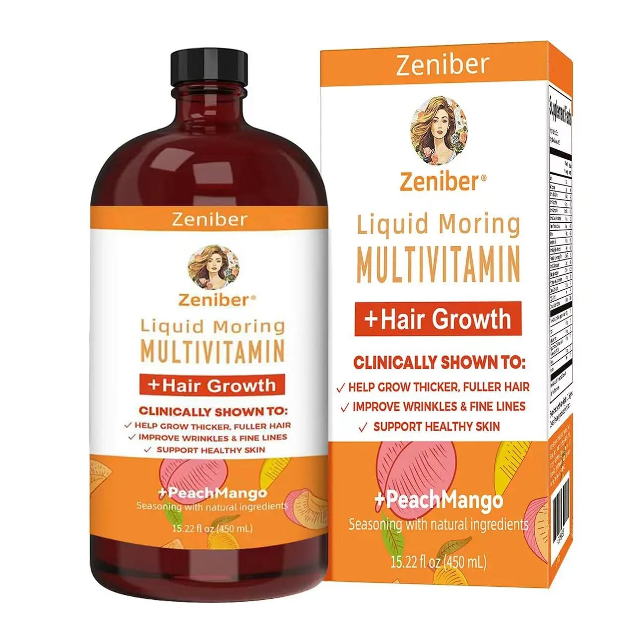 Zeniber MaayRuth Multivitamins Hair Growth| Liquid Multivitamin for Hair Growth | Biotin 10000mcg | Hair & Skin Support Supplement | - dailyvitalstore