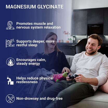 Zenium - Magnesium Glycinate for Sleep, Chelated, 600mg per Serving, 120 Capsules | High Absorption | Relieve Tension, Worry, Nervousness | Calm The Mind & Body | Ayurvedic | Natural Relief Supplement - dailyvitalstore