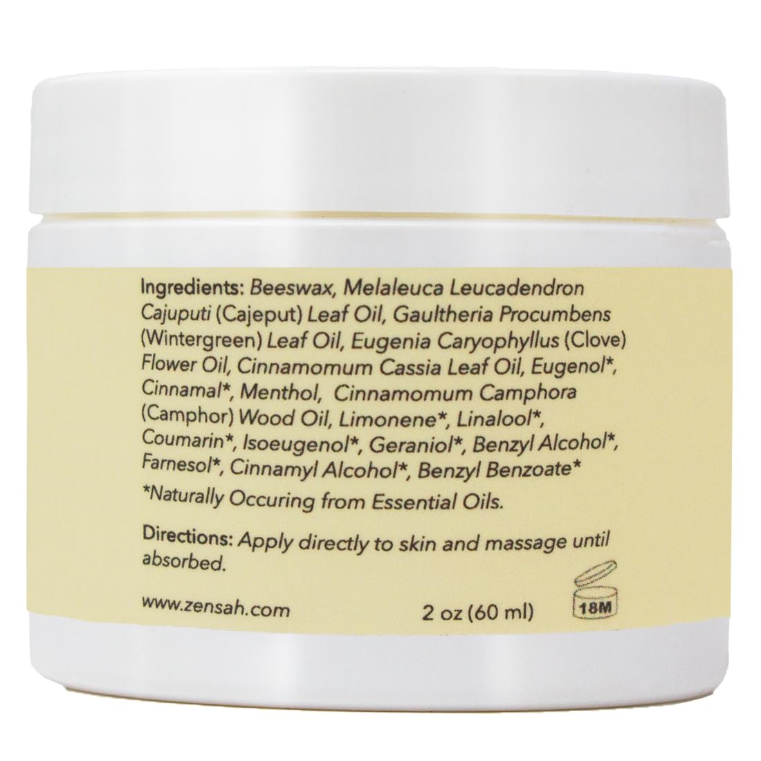 Zensah Recovery Muscle Balm - Relief Cream for Athletes, Rub for Tendonitis, Ankle Sprain, Lower Back, Knee, Shoulder, Neck, Foot, Shin Splints and Cramps - dailyvitalstore
