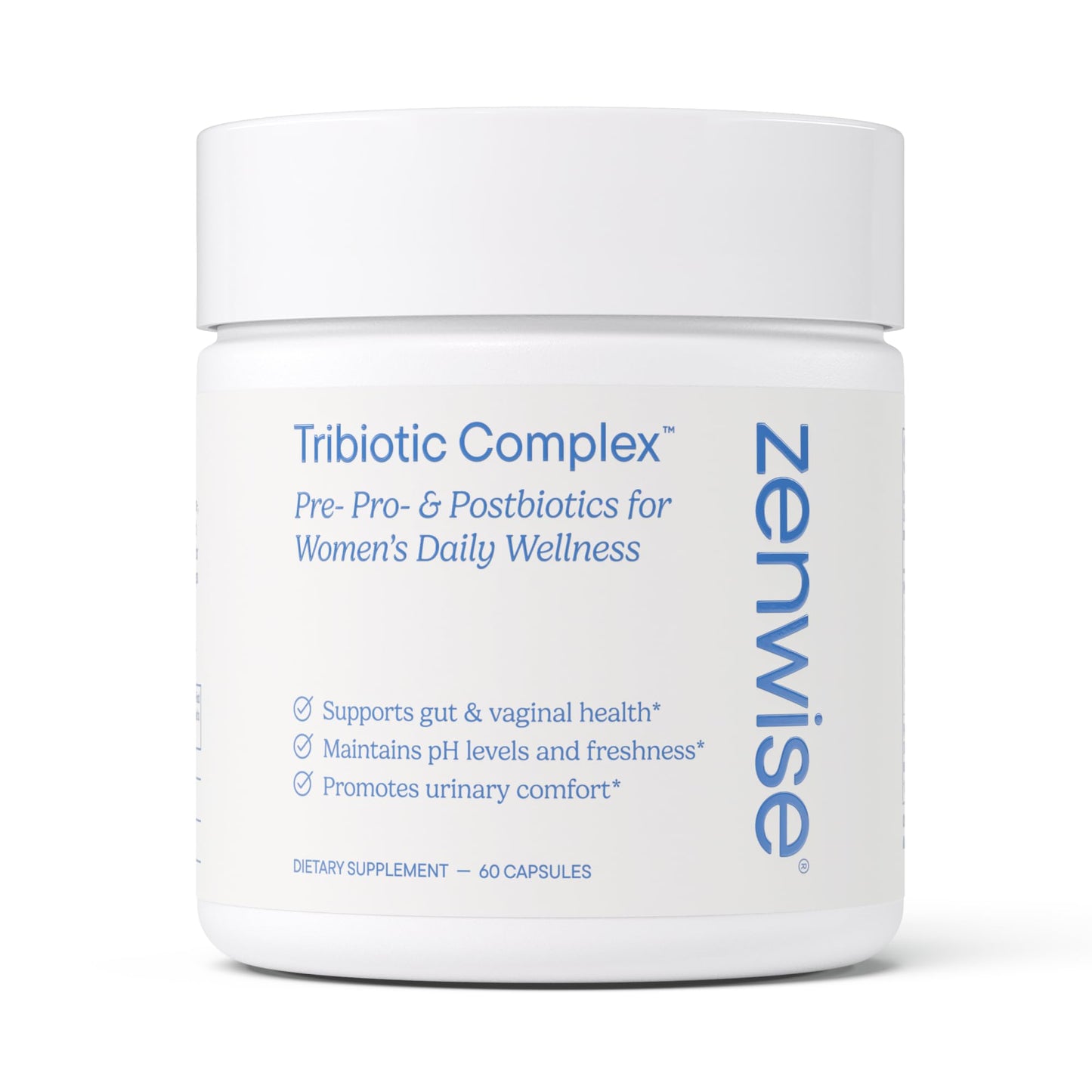 Zenwise Health Womens Triobiotic Complex Supplement for Digestive, Gut Flora & Vaginal Health - Daily Probiotics for Women with Digestive Supports - dailyvitalstore
