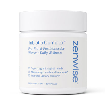 Zenwise Health Womens Triobiotic Complex Supplement for Digestive, Gut Flora & Vaginal Health - Daily Probiotics for Women with Digestive Supports - dailyvitalstore