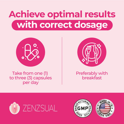 ZENZSUAL Libizenzs – Plant-Based Energy Support Supplement for Women – Caffeine-Free with Maca Root, Ashwagandha & Ginseng – Supports Daily Stamina, Focus & Well-Being – 90 Vegan Capsules - dailyvitalstore