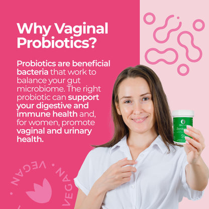 ZENZSUAL Zenbiotic Probiotics Support for Women – 25 Billion CFU, Vaginal Health & pH Balance Support, Odor & Yeast Control, Gut & Digestive Health, Urinary Comfort, Hormone Balance, 30 Vegan Capsules - dailyvitalstore