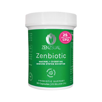 ZENZSUAL Zenbiotic Probiotics Support for Women – 25 Billion CFU, Vaginal Health & pH Balance Support, Odor & Yeast Control, Gut & Digestive Health, Urinary Comfort, Hormone Balance, 30 Vegan Capsules - dailyvitalstore