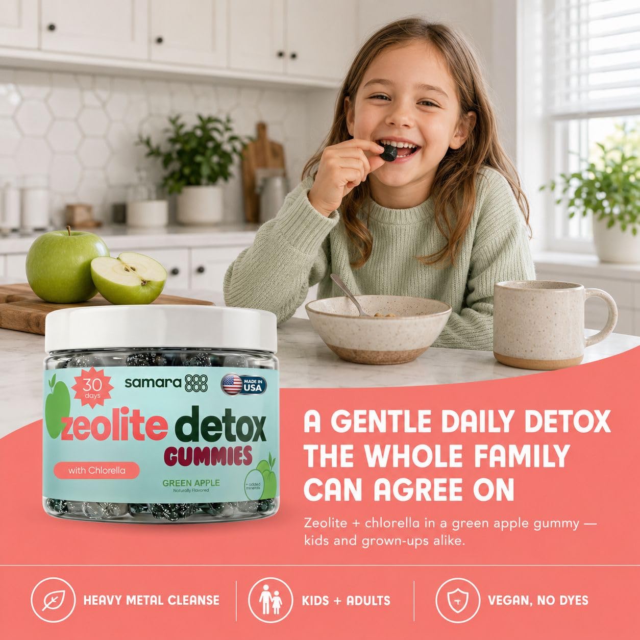 Zeolite Detox for Kids & Adults, Heavy Metal Zeolite & Chlorella Detox Gummies, Alternative to Activated Charcoal, Gentle Daily Toxin Cleanse for Kids & Adults - dailyvitalstore