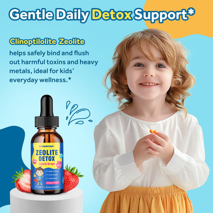Zeolite Detox for Kids & Adults, Liquid Zeolite Detox Drops with Clinoptilolite, Vitamin C, Zinc, NAC & Milk Thistle – Supports Gentle Liver & Gut Cleansing - dailyvitalstore
