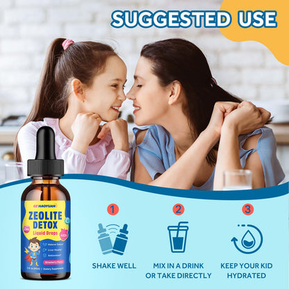 Zeolite Detox for Kids & Adults, Liquid Zeolite Detox Drops with Clinoptilolite, Vitamin C, Zinc, NAC & Milk Thistle – Supports Gentle Liver & Gut Cleansing - dailyvitalstore