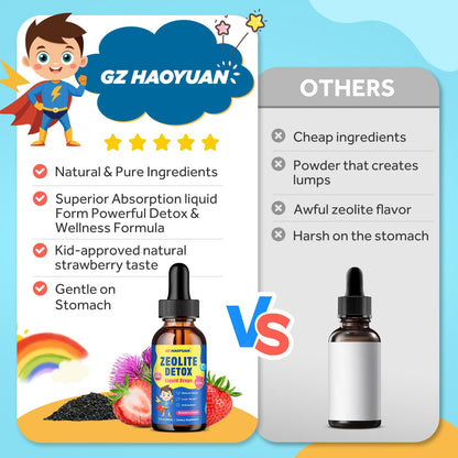 Zeolite Detox for Kids & Adults, Liquid Zeolite Detox Drops with Clinoptilolite, Vitamin C, Zinc, NAC & Milk Thistle – Supports Gentle Liver & Gut Cleansing - dailyvitalstore