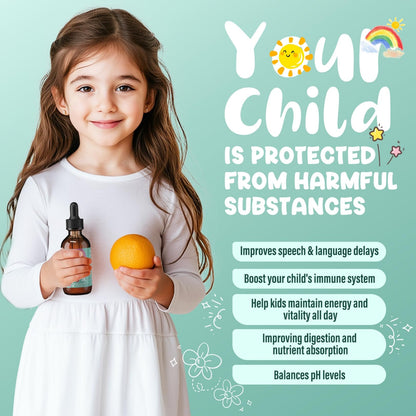 Zeolite Detox for Kids and Adults, 200mg Zeolite Liquid Drops with 1000mcg Vitamin B12, Organic Chlorella, 10 billion CFU & Prebiotics for Gut Support & Speech, Immune, Bone, Energy*, Strawberry, 60ML - dailyvitalstore