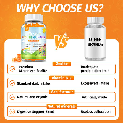 Zeolite Detox for Kids Gummies, Pure Natural Zeolite Clinoptilolite, Adults & Kids Heavy Metals, Focus, Gut & Immune Support - dailyvitalstore