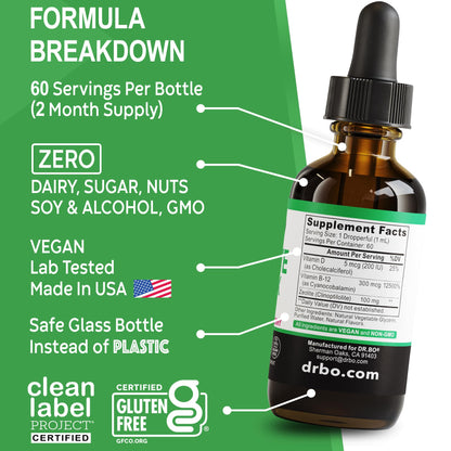 Zeolite Detox for Kids Liquid Drops - Advanced Clinoptilolite with Pure Vitamins B12 & D - Kids Gentle Body Daily Cleanse Focus & Speech Extra Clinoptilolite Zeolite - dailyvitalstore