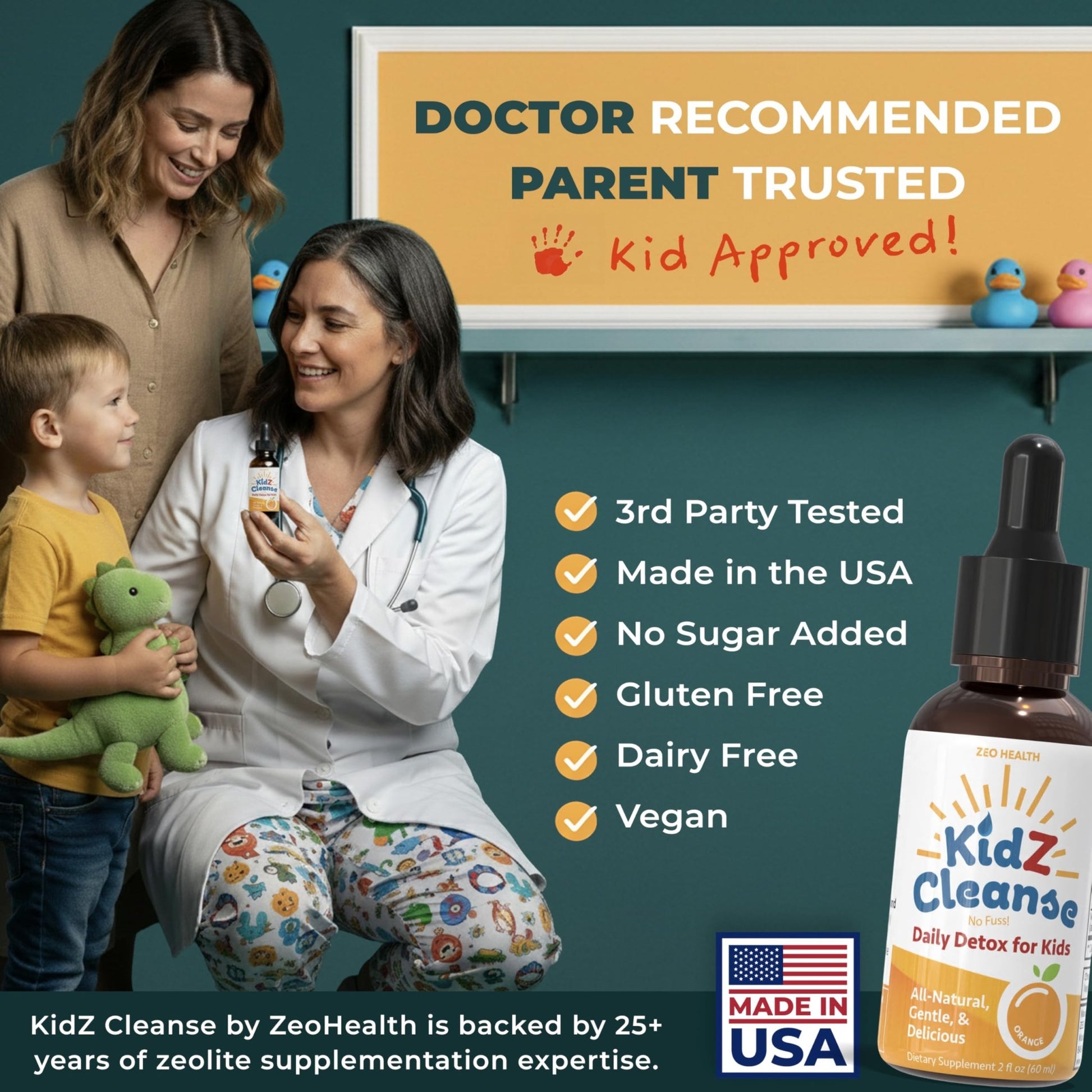 Zeolite Detox for Kids with Folinic Acid + Methyl B12 + D3 | Methylation + Heavy Metal Detox Support Supplement | Promotes Behavioral, Focus - dailyvitalstore