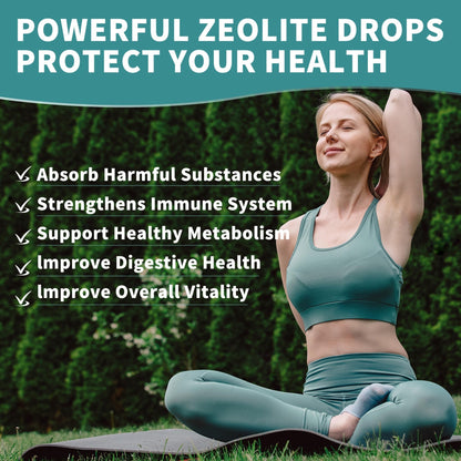 Zeolite Drops for Women,Adults and Kids- Clinoptilolite Zeolite Liquid Drops with Vitamin B12 & D3 - Heavy Metal Support, Immune Health, Natural Metabolism, Energy & Clear Skin - 30 Day Vegan Supply - dailyvitalstore