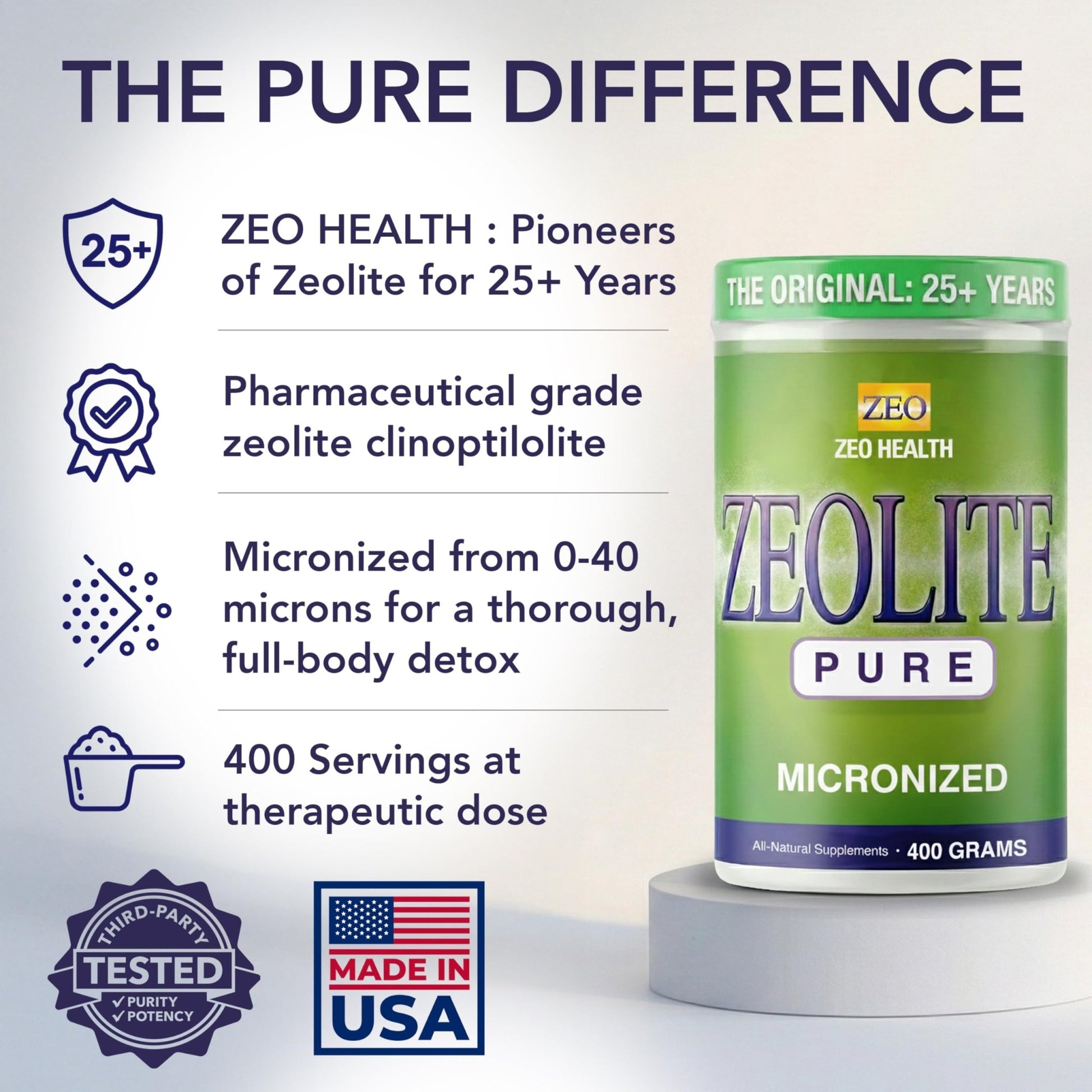 Zeolite Pure | Full Body Detox Cleanse for Women, Men, Adults | Supports Energy, Gut Health, Mental Clarity, & Optimal Inflammation Response - dailyvitalstore