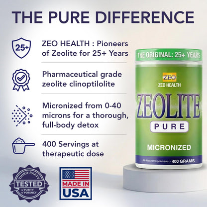 Zeolite Pure | Full Body Detox Cleanse for Women, Men, Adults | Supports Energy, Gut Health, Mental Clarity, & Optimal Inflammation Response - dailyvitalstore