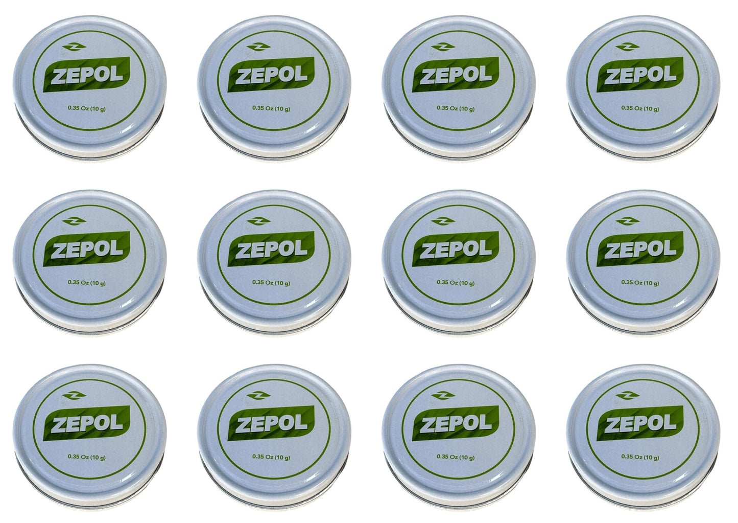 Zepol Original - Long-Lasting Topical Analgesic Ointment for Muscles, Joints, Backache, Sprains, and Strains - Pack of 12 Cans, 0.35 oz Each - dailyvitalstore